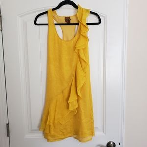 Ali Ro silk ruffled mini dress